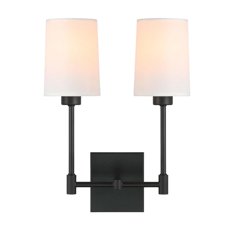 Apliques de dormitorio iluminación de pared vintage tocador de baño luz aplique de pared negro Foto 1 de 4