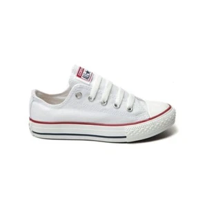 CONVERSE All Star Chuck Taylor Low Top WHITE YOUTH 3J256 Kids Canvas Shoes - Picture 1 of 9