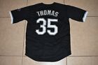 New!! Frank Thomas #35 Chicago White Sox Black Baseball Jersey Adult Men's XL