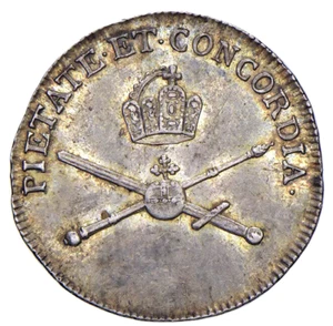 Frankfurt 1790 Unc 3/4 Ducat Pattern Silver Coin Nice Patina Germany - Picture 1 of 9