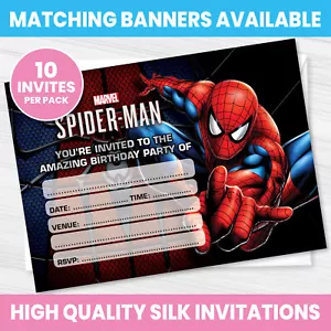 PAQUETE DE INVITACIONES SPIDERMAN FIESTA DE CUMPLEAÑOS FIESTA SPIDEY - Imagen 1 de 4