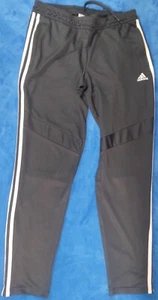 Adidas Aeroready Black 3-Stripped Leggings Sz.L Ankle Zipper Drawsting Leg.1 - Picture 1 of 10
