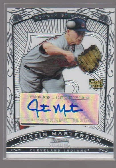 2009 BOWMAN STERLING ROOKIE CARD AUTO #JM JUSTIN MASTERSON INDIANS AUTOGRAPH SP - Image 1 of 1