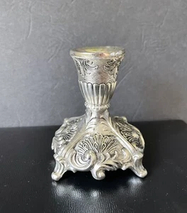 Vintage viktorianischer Kerzenständer schönes Schnörkelwerk 3,5" hoch  - Bild 1 von 10