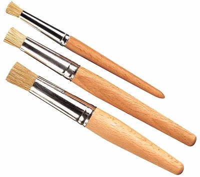 Jakar Stencil Brushes White Hog Hair Bristle Art Craft Acrylic Stenciling Brush