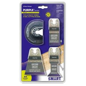 Smart 4 Piece Titanium Alloy Bi-Metal OIS Oscillating Multi Tool Blade Set - Picture 1 of 1