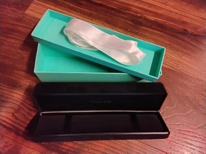 Tiffany & Co Black Suede Bracelet Box W/Outer Box & Ribbon. Authentic. Flawless. - Picture 1 of 4
