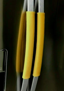 Refrigerator Oven Door Padded Appliance Handle Covers Yellow Set of 2 - Picture 1 of 6