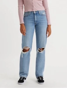 Women’s Authentic Levi’s ‘94 Straight Leg Baggy Jeans Light Wash 24 NWT - Picture 1 of 8