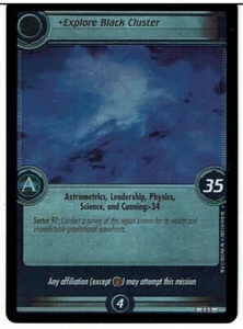 STAR TREK CCG 2E PROMO CARD 0D9 EXPLORE BLACK CLUSTER (Foil) ex - Bild 1 von 1