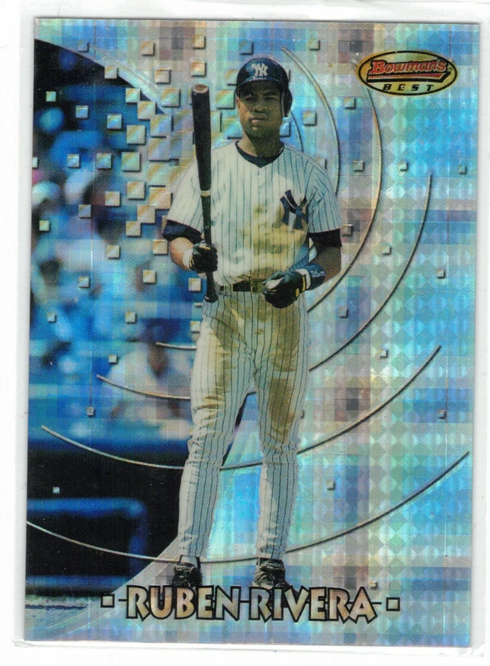 1997 BOWMAN'S BEST PREVIEW ATOMIC REFRACTOR RUBEN RIVERA #BBP14 SWEET! - Image 1 of 1