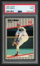 1989 FLEER ROB DIBBLE #160 CINCINNATI REDS ROOKIE RC NASTY BOYS PSA 9 MINT