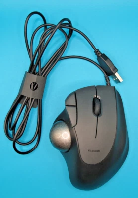 ELECOM IST Bearing Model Trackball ,Wired USB-A ,Ergonomic Design,5-Button, NEW - Image 1 of 4