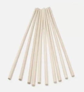 Tacos de madera dura de 5 mm de diámetro lisos 30 cm de largo palos artesanales de madera - Imagen 1 de 1