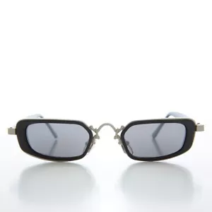 Black Rectangle Vintage Sunglasses - Wiggins - Picture 1 of 3