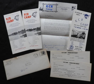 1965 Kcr Camping Harry Robinson Chasse Pêche Guide Argent Il Blanc Chien Ontario - Image 1 of 4