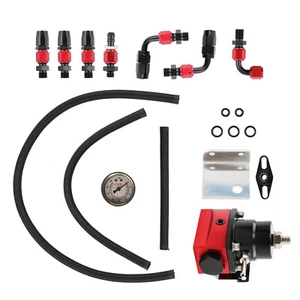Universal Adjustable Fuel Pressure Regulator Kit Oil 0-160psi Gauge 6AN Fitting - Picture 1 of 9