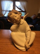 Lladro Figurine, 4961 Cherub Dreaming (Angel), 6H - $195 V No Box