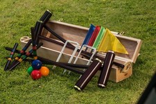 Traditional Garden Games Royal York Boxed Croquet Set Premium Quality Wooden Box
