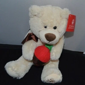 Arrangiamenti commestibili BERRY LOVE BEAR con etichetta fragola ~ 11", peluche ~ marrone chiaro J8 - Foto 1 di 3