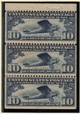 1928 Lindbergh booklet pane 10c Sc C10a MHRs CV $70 - Image 1 of 2