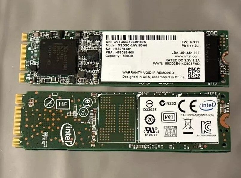 Intel M.2 Interface 180 GB Storage Capacity Solid State