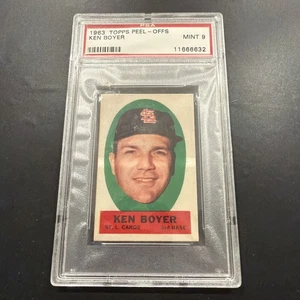 1963 Topps Peel Offs Ken Boyer PSA 9 MINT - Picture 1 of 2