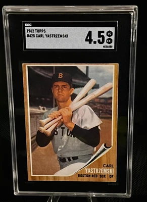 1962 Topps Set-Break #425 Carl Yastrzemski SGC 4.5 VG EX+ HOF Boston Red Sox - Image 1 of 2