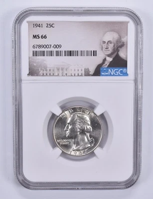 Washington Quarter 1941 MS66 NGC etiqueta especial *0254 Foto 1 de 4
