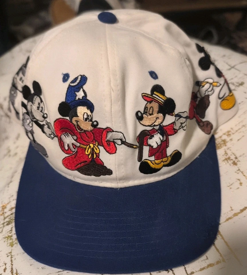 Retro Disney Mickey Mouse Through The Ears Baseball Cap Hat Trucker VTG Adult - Image 1 of 4