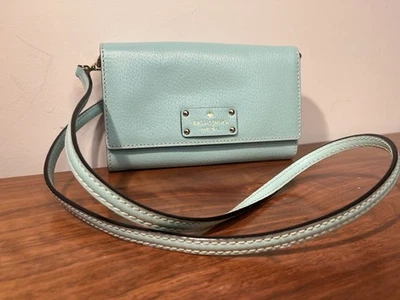 Bolsa tiracolo Kate Spade Wellesley Natalie couro Robins bolsa azul ovo nova - Imagem 1 de 4