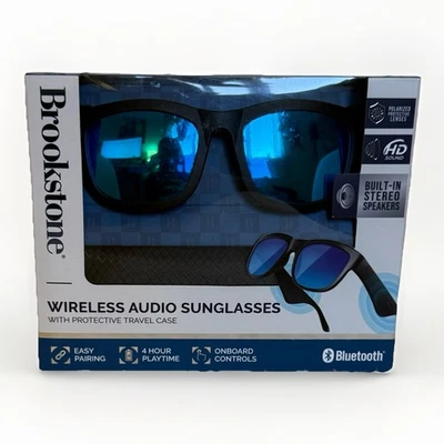 Brookstone Audio Shades Altavoz Inalámbrico Gafas de Sol Altavoz Bluetooth NUEVO Foto 1 de 3