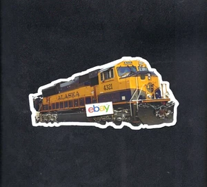 LOCOMOTIVA FERROVIARIA ALASKA #4321 ETICHETTA/ADESIVO - Foto 1 di 1