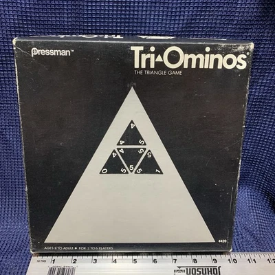 TRI-OMINOS TRIANGLE BOARD VINTAGE BOARD GAME PRESSMAN 4420 - Free Shipping - Image 1 of 4