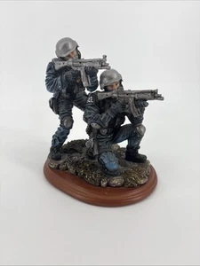 Blue Hats Of Bravery Figurine Vanmark 1998 Swat Squad Police Limited Statue Men - Picture 1 of 10