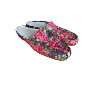 Sesto Meucci mules women’s size 8 snake print patent leather made in Italy - Picture 1 of 6