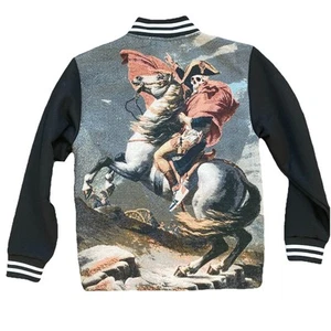 Rebel Vengeance Jacket Men Small Black Napoleon Graphic Grunge Skater NWT - Picture 1 of 12