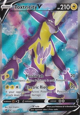 Toxtricity V 182/192 TCG Rebel Clash NM Full Art Ultra Rare Pokemon Card - Image 1 of 4