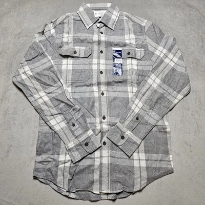 Camisa de franela gris mezcla de algodón súper suave George para hombre talla XS 30-32 NUEVA CON ETIQUETAS Foto 1 de 4