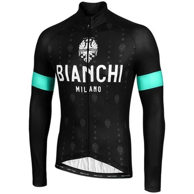 Camiseta deportiva de ciclismo de manga larga para hombre Bianchi Perticara (negra) S, M Foto 1 de 2