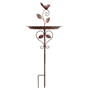 Antique Iron Garden Bird Feeders Weather Resistant Decorative Feeding Station - Picture 1 of 8