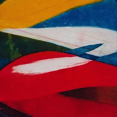 Willibrord Haas Chromatischer Weg zeitgenössisch Großformat Farbradierung 1999 - Bild 1 von 3