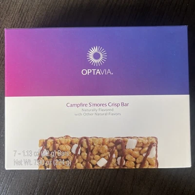 Optavia Campfire S'mores Crisp Bar - 7 Bars Exp 3/2026 - New/Sealed! - Image 1 of 2
