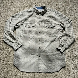 The North Face Gray Plaid Long Sleeve Lightweight Button-Down Shirt Men's Large - Picture 1 of 8