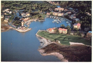 Harbour Town Hilton Head Island South Carolina Luftaufnahme Postkarte - Bild 1 von 2
