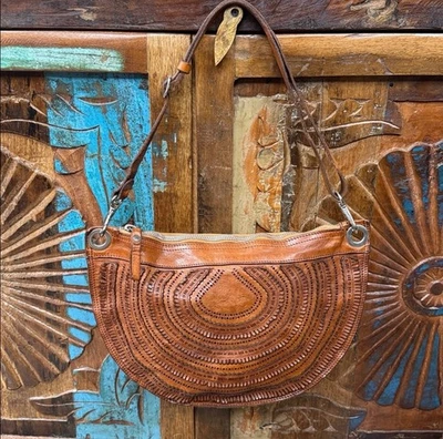 Bolso Campomaggi Grassy Knolls de cuero coñac. Nuevo con etiquetas. Foto 1 de 4