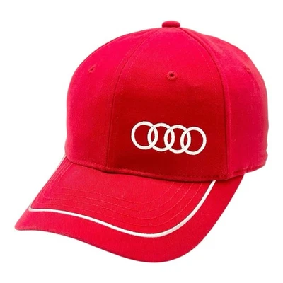 Gorra Audi roja con tirantes logotipo bordado algodón Alemania OEM promoción Foto 1 de 4