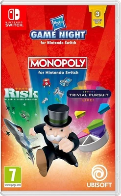 Hasbro Game Night for Nintendo Switch MONOPOLY - RISK - TRIVIAL PURSUIT  - Image 1 of 4