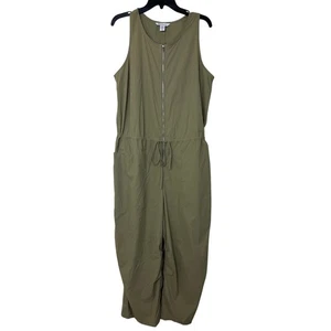 Athleta Olive Green Wide Leg Jumpsuit XL - Picture 1 of 11