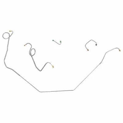 Chevrolet Camaro 1969 tambor eléctrico línea de freno delantero conjunto tubos 4 piezas acero original Foto 1 de 4